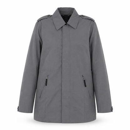 Cold Method Womens Grey Size 12 Mid-Length Cotton Jacket