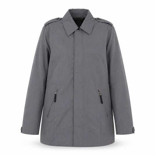 Cold Method Womens Grey Size 12 Mid-Length Cotton Jacket