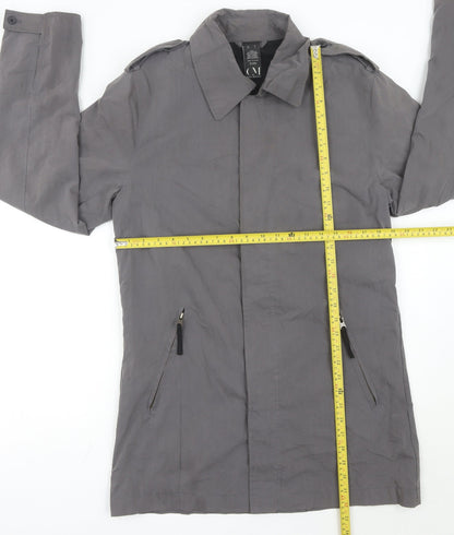 Cold Method Womens Grey Size 12 Mid-Length Cotton Jacket