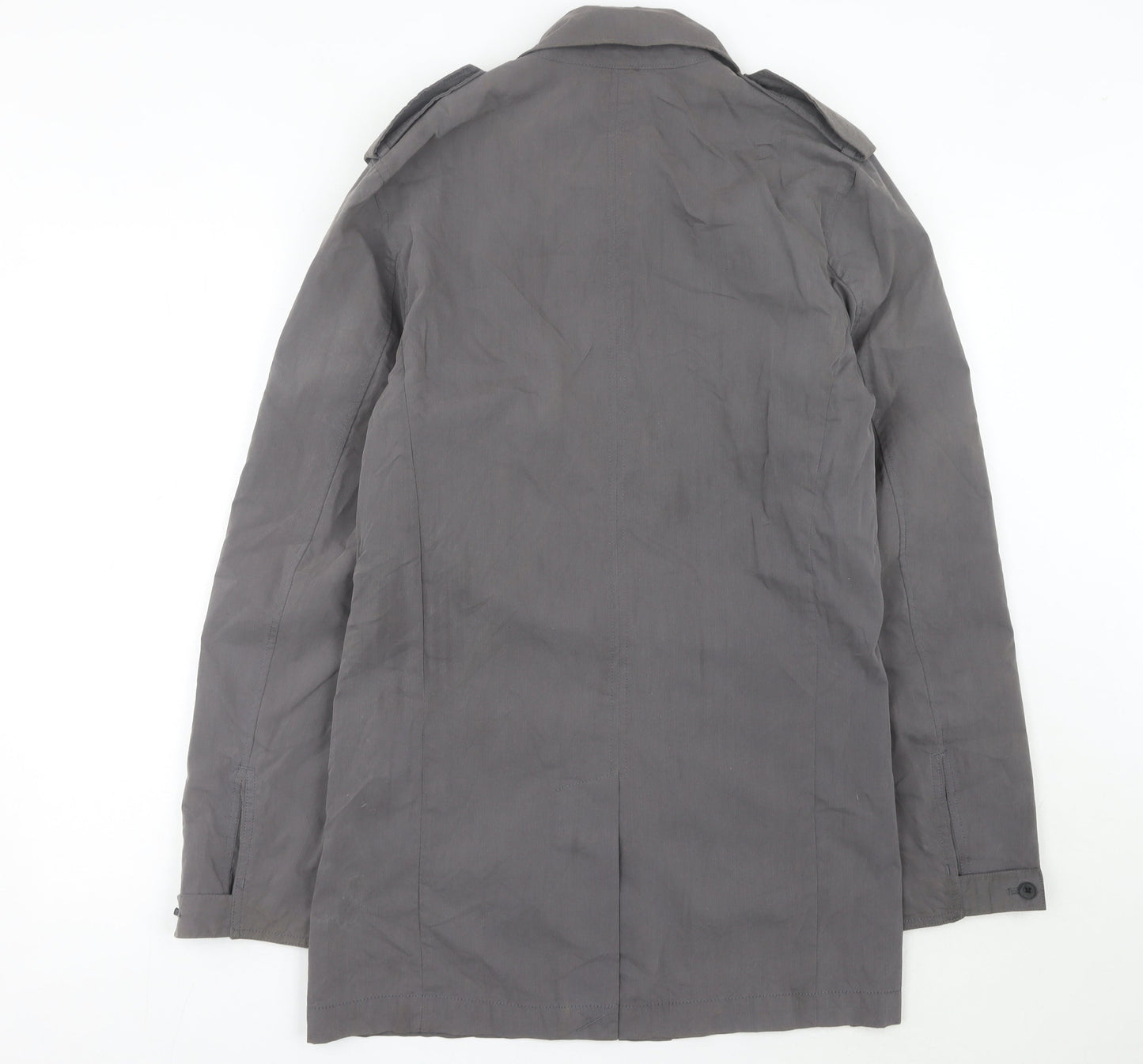 Cold Method Womens Grey Size 12 Mid-Length Cotton Jacket