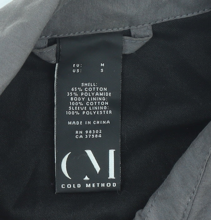 Cold Method Womens Grey Size 12 Mid-Length Cotton Jacket