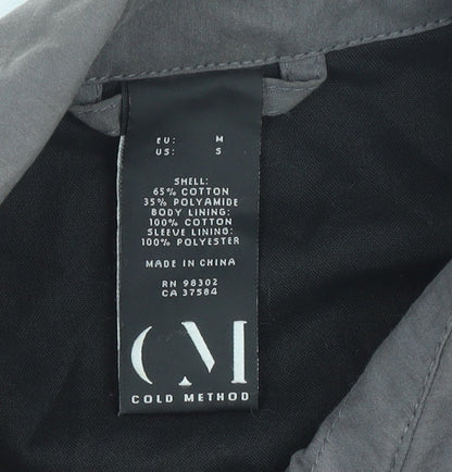 Cold Method Womens Grey Size 12 Mid-Length Cotton Jacket