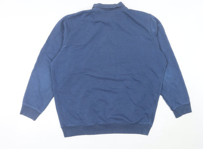 James Pringle Men’s Blue XL Long Sleeve Polo Cotton Blend