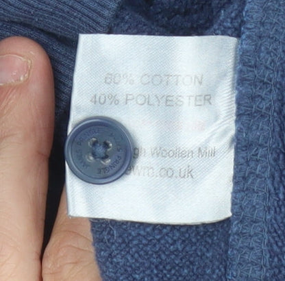 James Pringle Men’s Blue XL Long Sleeve Polo Cotton Blend