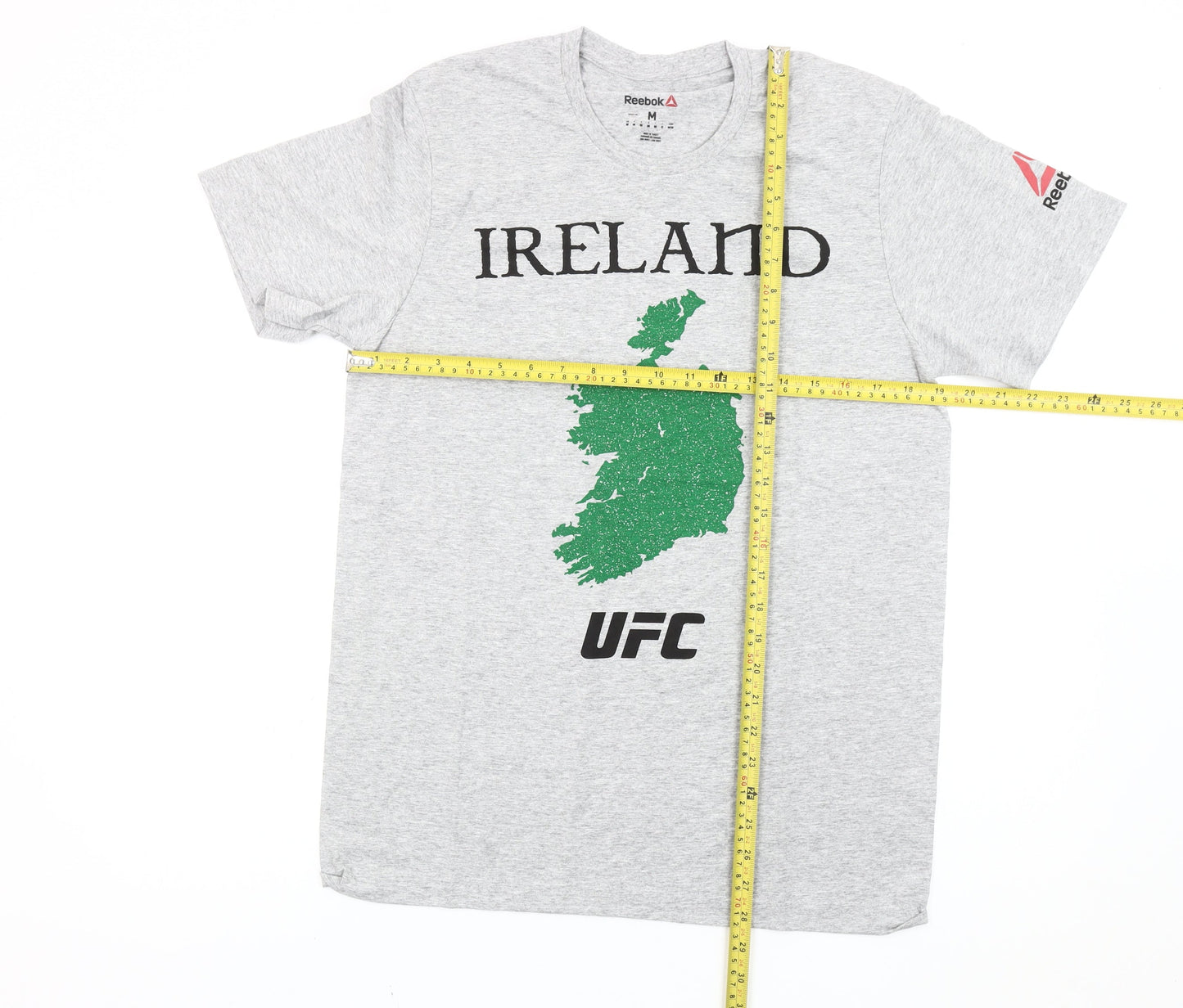 Reebok Men’s Grey Ireland UFC Graphic T-Shirt Size M Short Sleeve