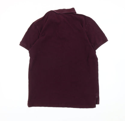 American Eagle Men’s Purple Polo Shirt M Classic Fit Embroidered NYC