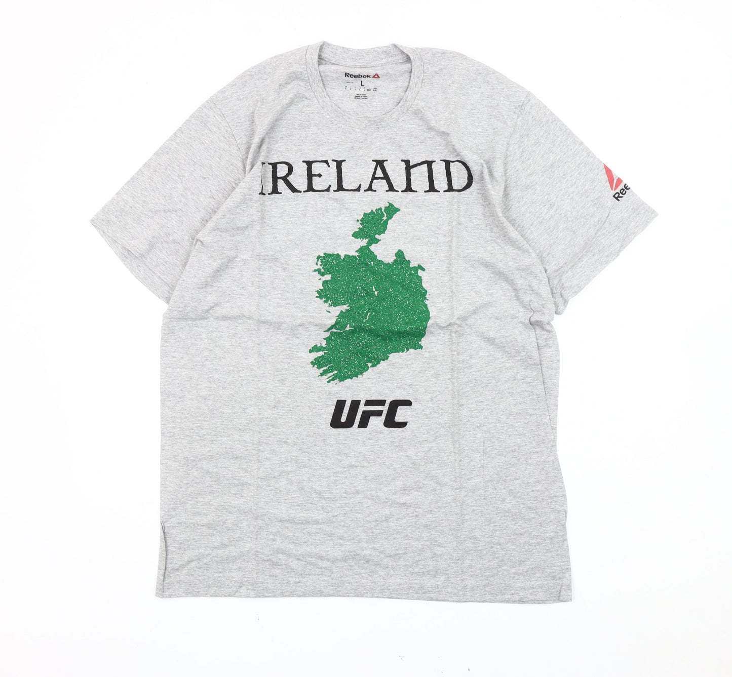 Reebok Men’s Grey UFC Ireland Graphic T-Shirt Size L