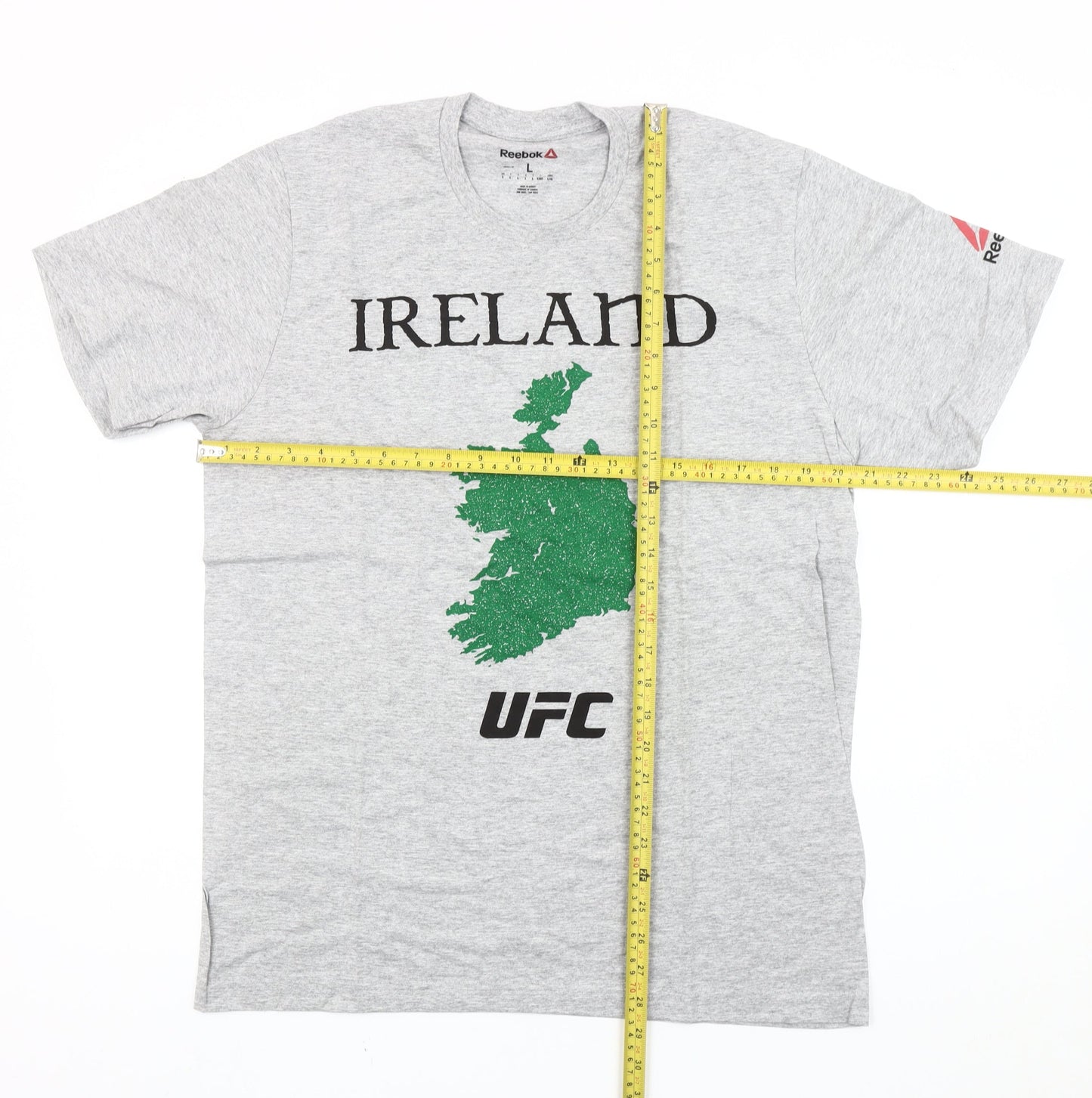 Reebok Men’s Grey UFC Ireland Graphic T-Shirt Size L