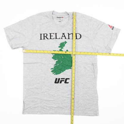 Reebok Men’s Grey UFC Ireland Graphic T-Shirt Size L