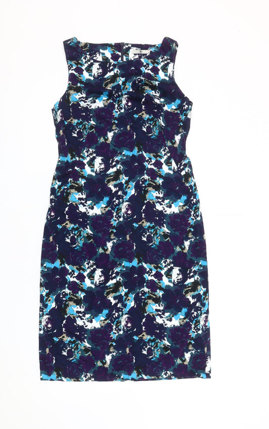Tu Women’s Multicoloured Floral Sheath Dress Size 10 Sleeveless