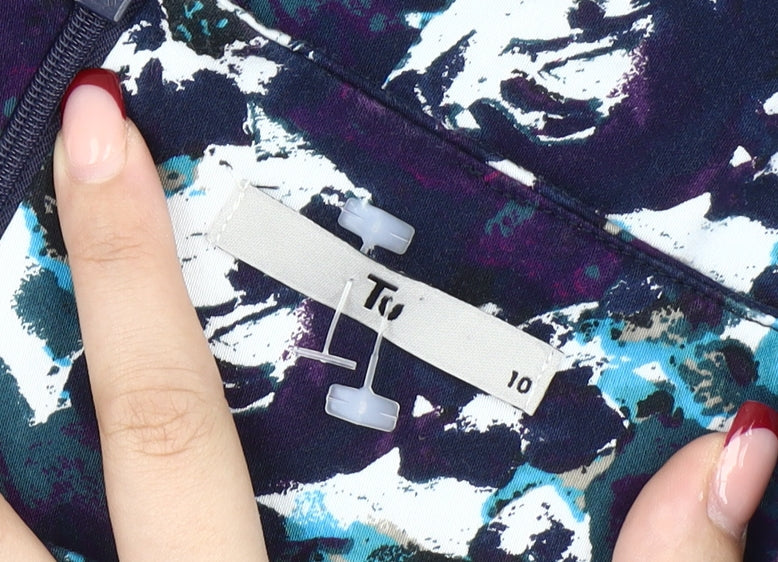 Tu Women’s Multicoloured Floral Sheath Dress Size 10 Sleeveless