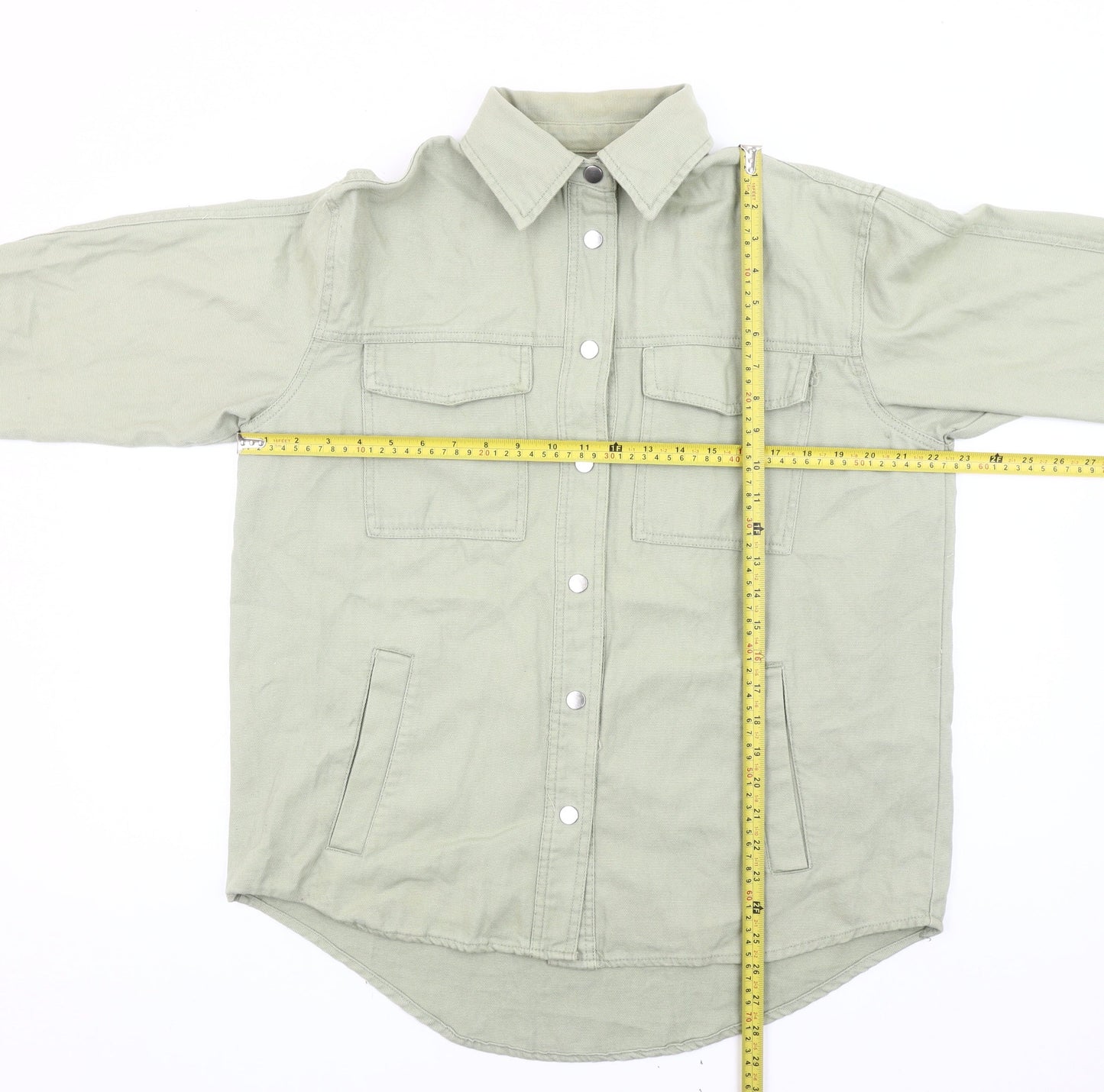 Womens UK Size XS Zara Green Basic Jacket