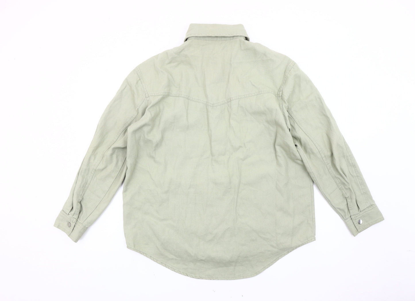 Womens UK Size XS Zara Green Basic Jacket