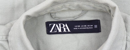 Womens UK Size XS Zara Green Basic Jacket