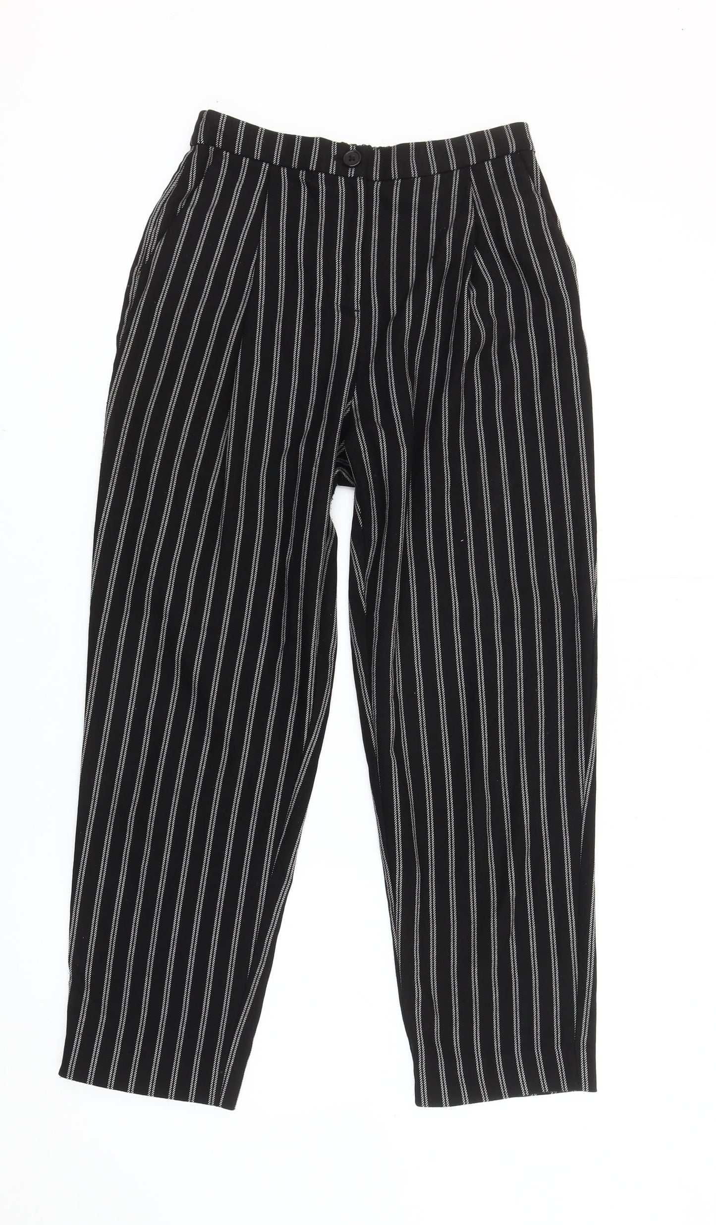 Womens UK Size 4 Monki Regular Fit Business Casual Workwear Black Trousers