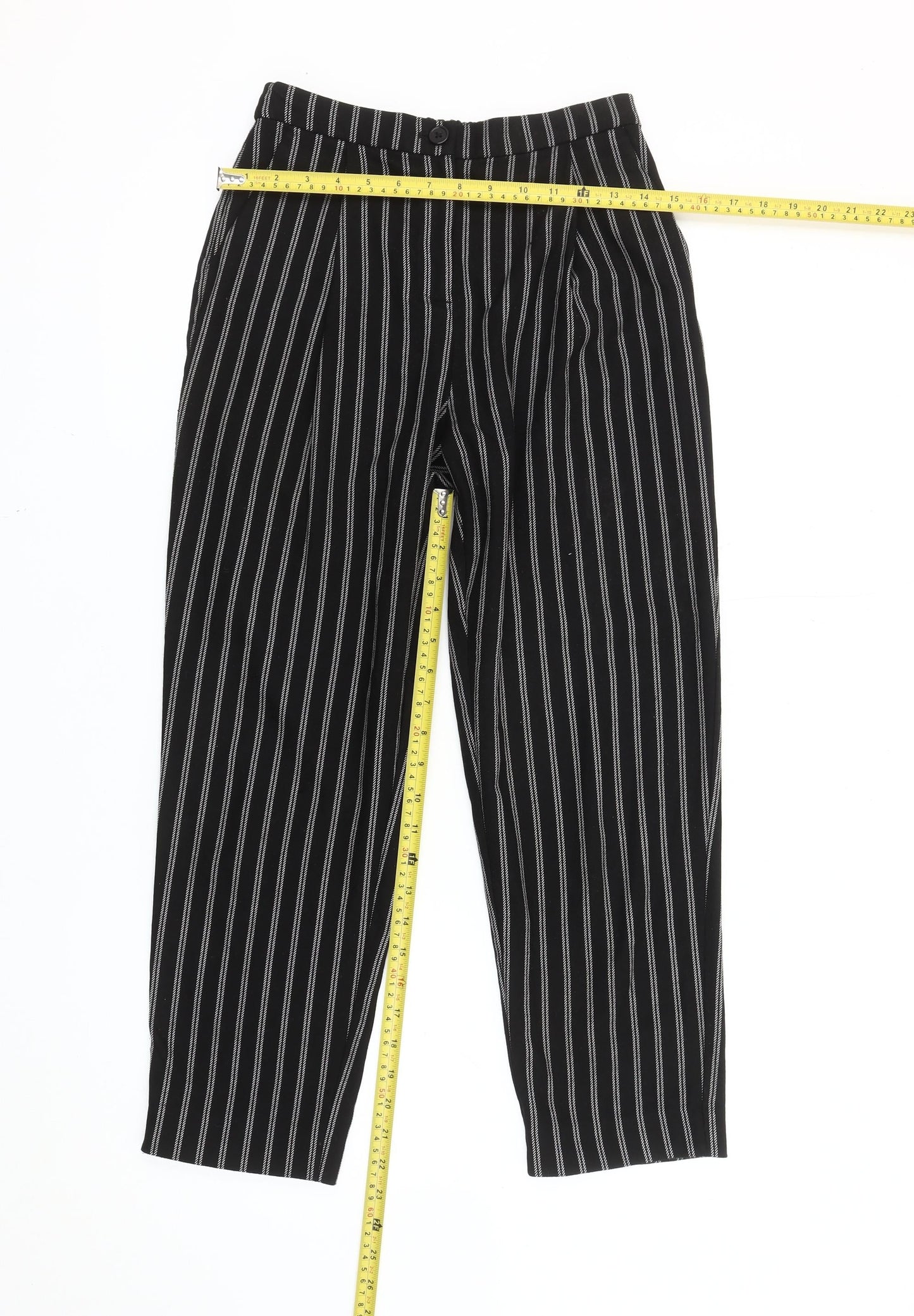 Womens UK Size 4 Monki Regular Fit Business Casual Workwear Black Trousers