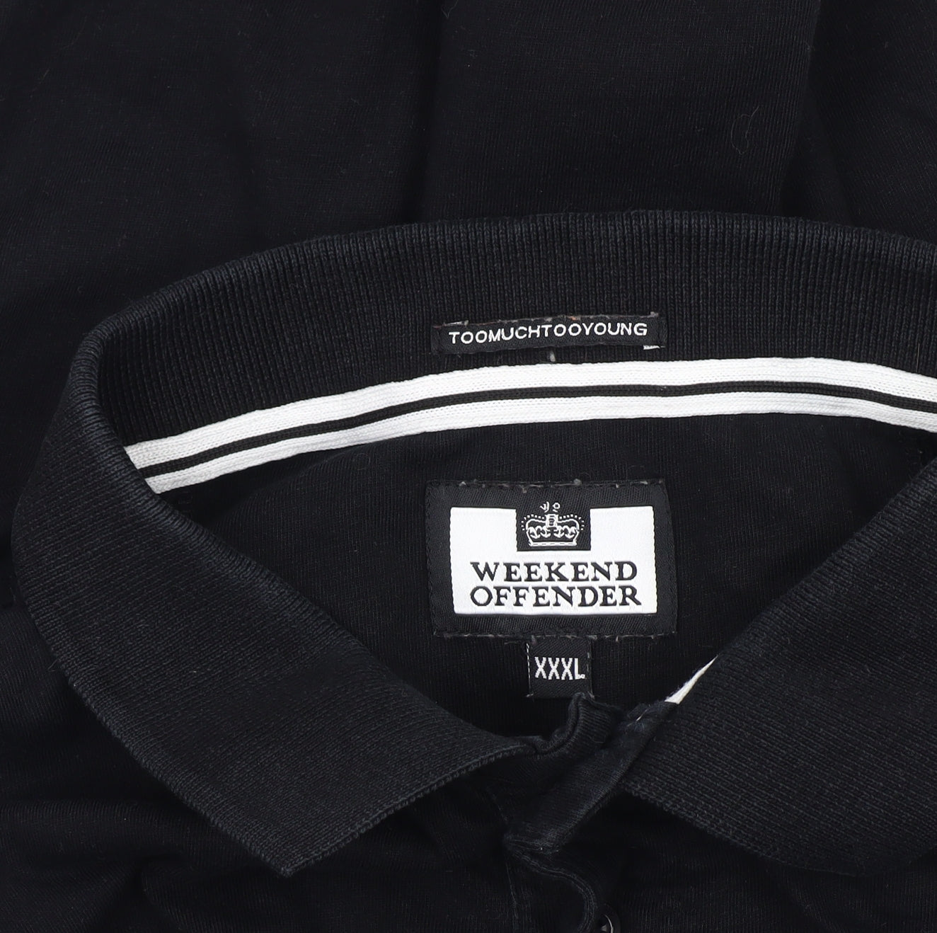 Weekend Offender Men's Black Polo Shirt 3XL Cotton Casual