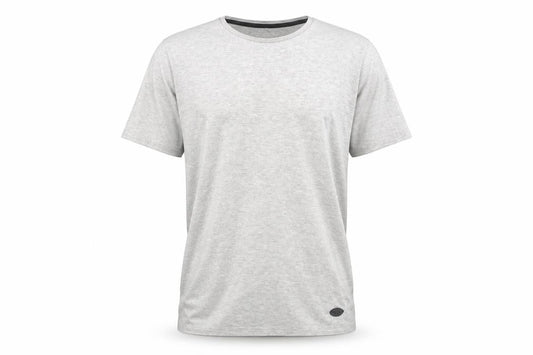 Fluid Mens Grey Medium Crew Neck Short Sleeve Cotton Blend T-Shirt
