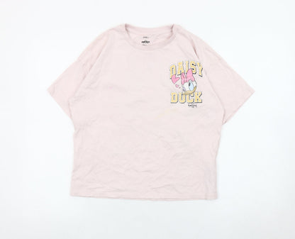 Marks and Spencer Girls Pink Daisy Duck Disney T-Shirt 12-13Y