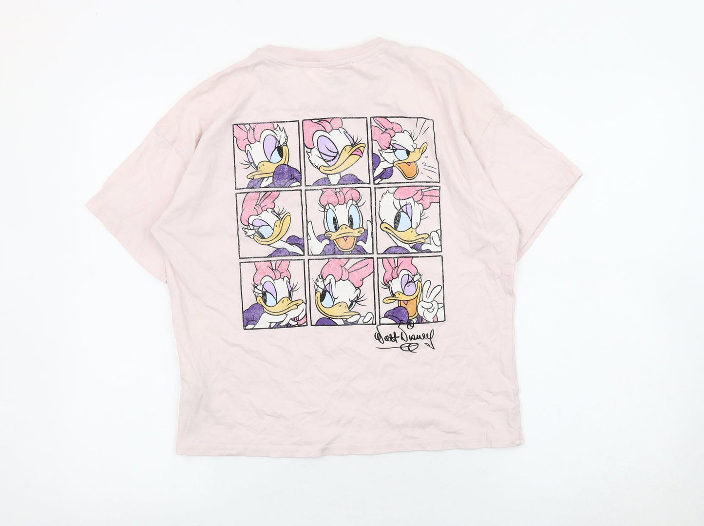 Marks and Spencer Girls Pink Daisy Duck Disney T-Shirt 12-13Y