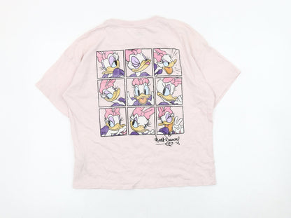 Marks and Spencer Girls Pink Daisy Duck Disney T-Shirt 12-13Y
