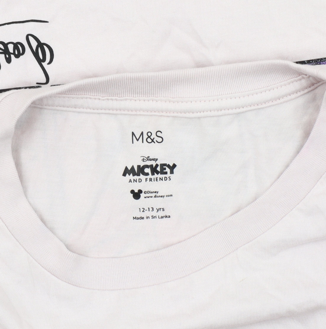 Marks and Spencer Girls Pink Daisy Duck Disney T-Shirt 12-13Y