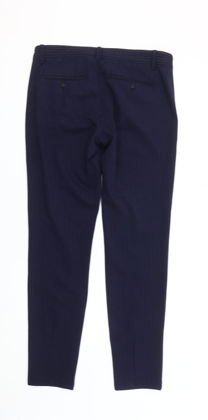 Only & Sons Mens Blue Pinstripe Slim Fit Dress Trousers W32 L32