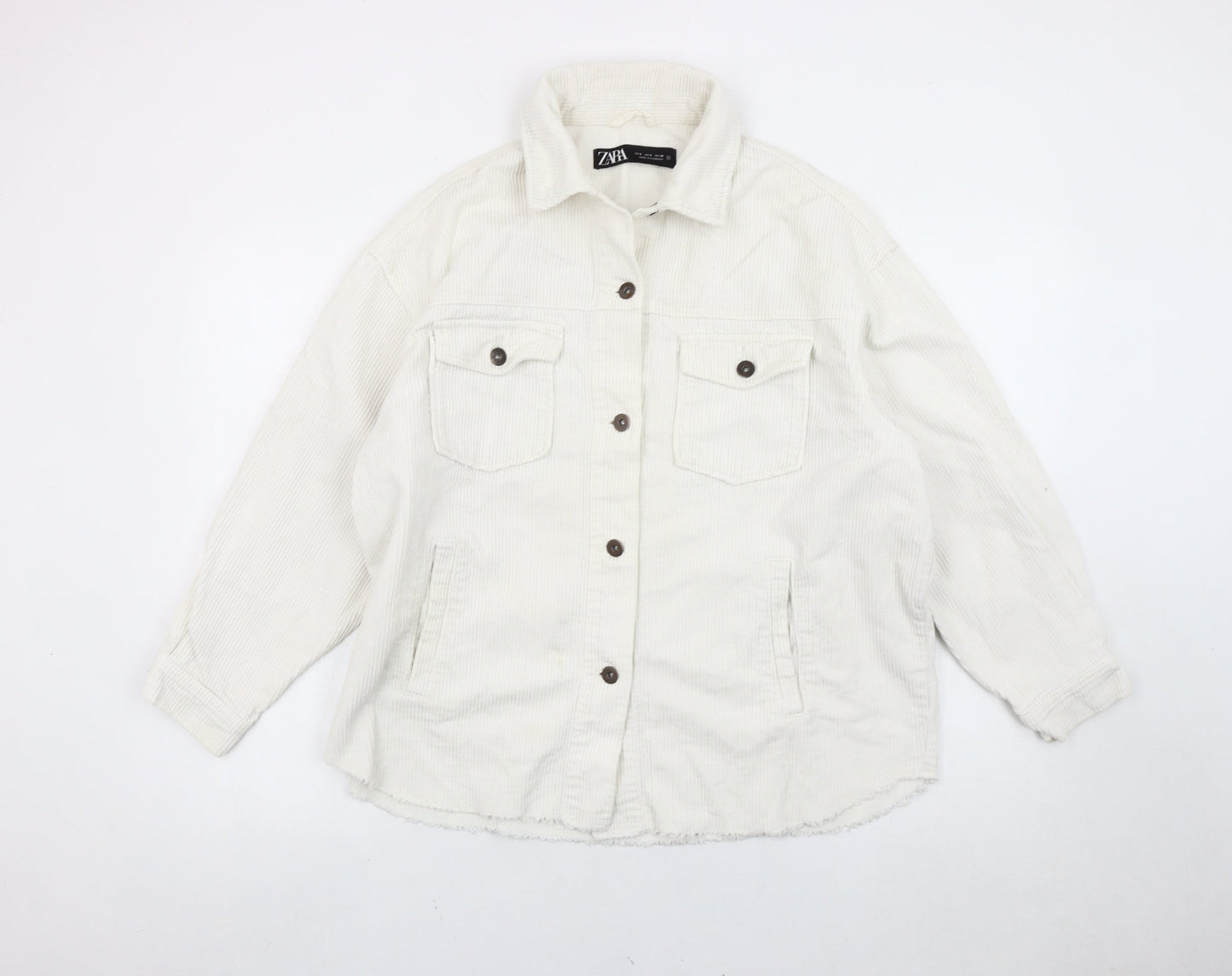 Womens UK Size S Zara White Basic Jacket