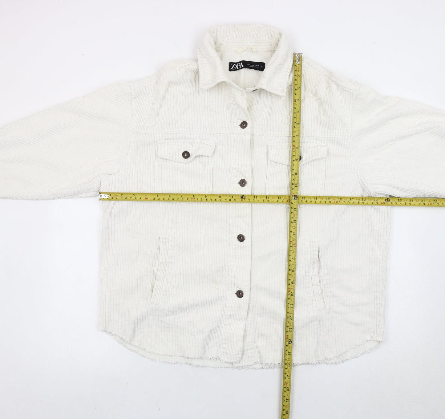 Womens UK Size S Zara White Basic Jacket
