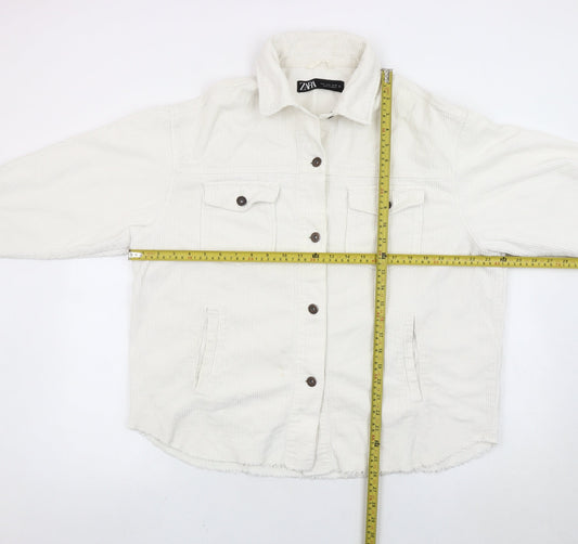 Womens UK Size S Zara White Basic Jacket