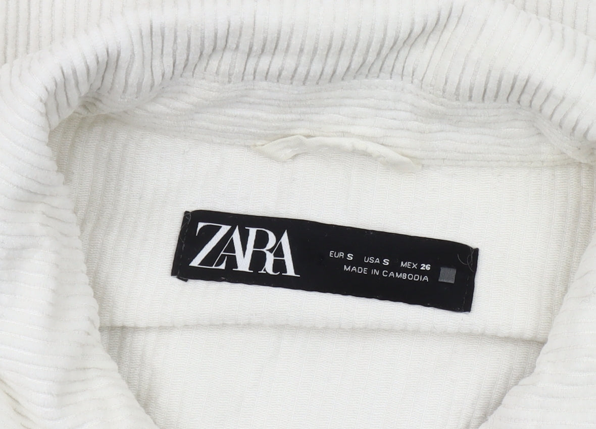Womens UK Size S Zara White Basic Jacket