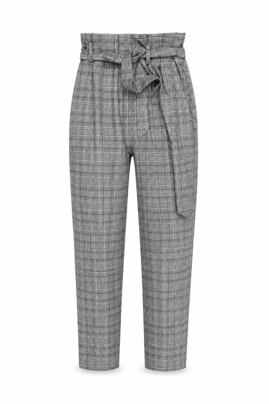Womens UK Size 8 H&M Regular Fit Paperbag Grey Trousers