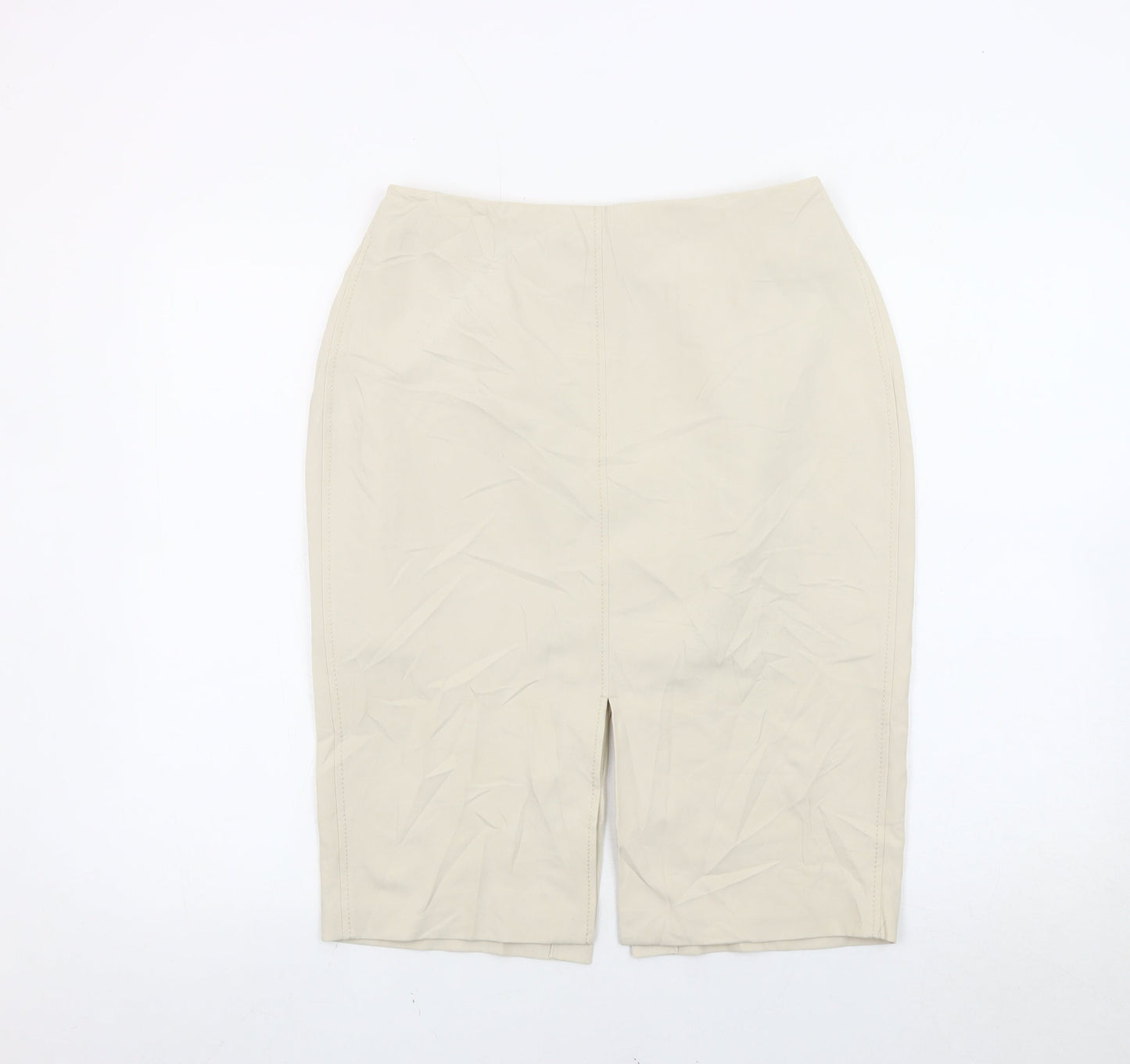 Marks and Spencer Womens Beige Size 12 Pencil Skirt Knee Length