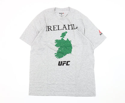 Reebok Men’s Grey XL UFC Ireland Graphic Crew Neck T-Shirt