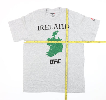 Reebok Men’s Grey XL UFC Ireland Graphic Crew Neck T-Shirt