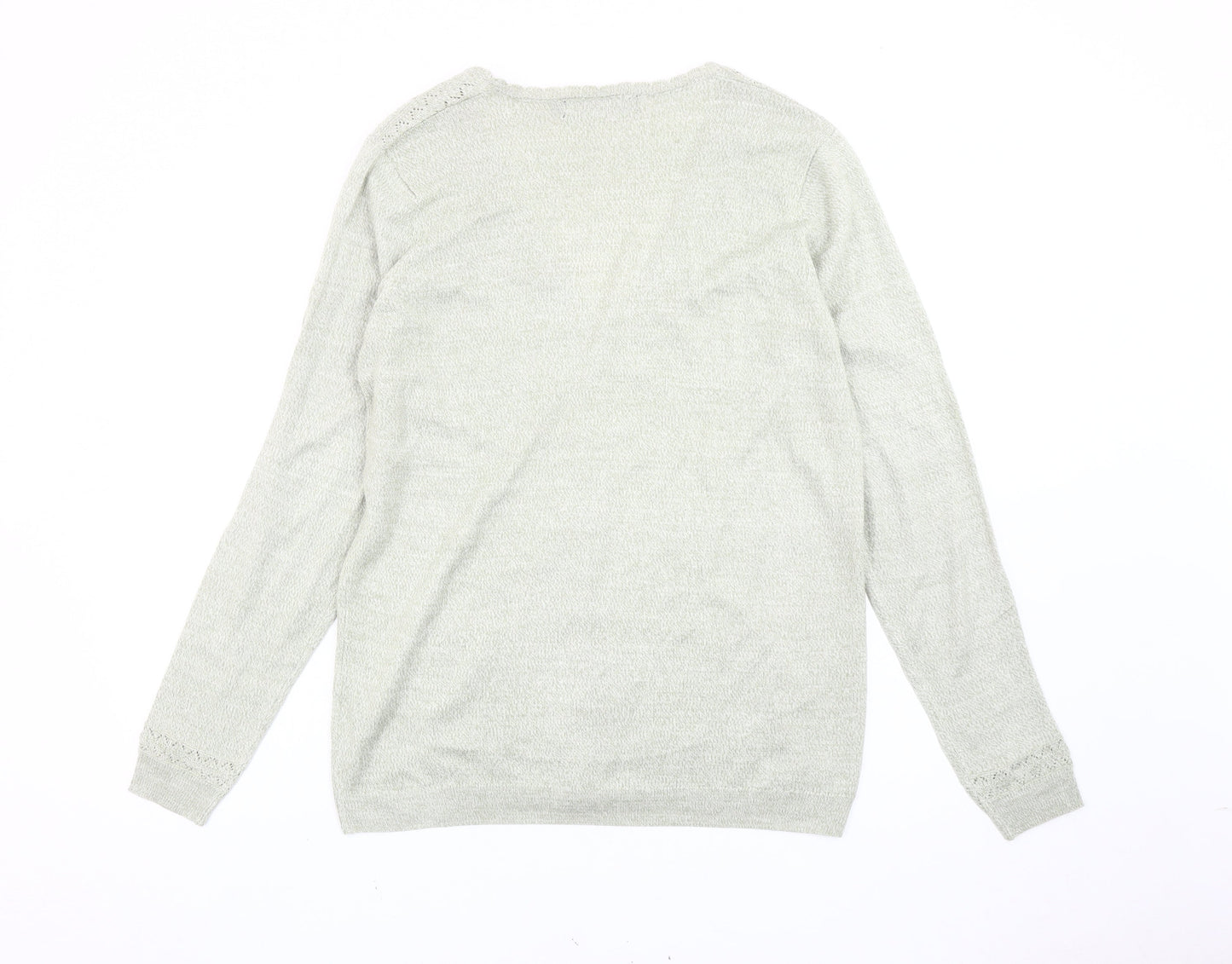 Womens UK Size 14 Isle Essentials Grey Cardigan Jumper