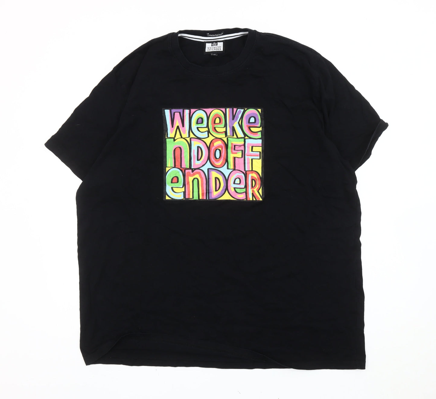Weekend Offender Men’s Black 3XL Graphic Crew Neck T-Shirt