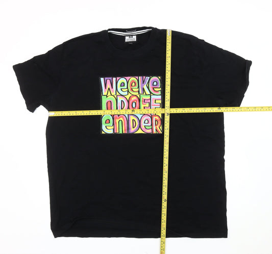 Weekend Offender Men’s Black 3XL Graphic Crew Neck T-Shirt