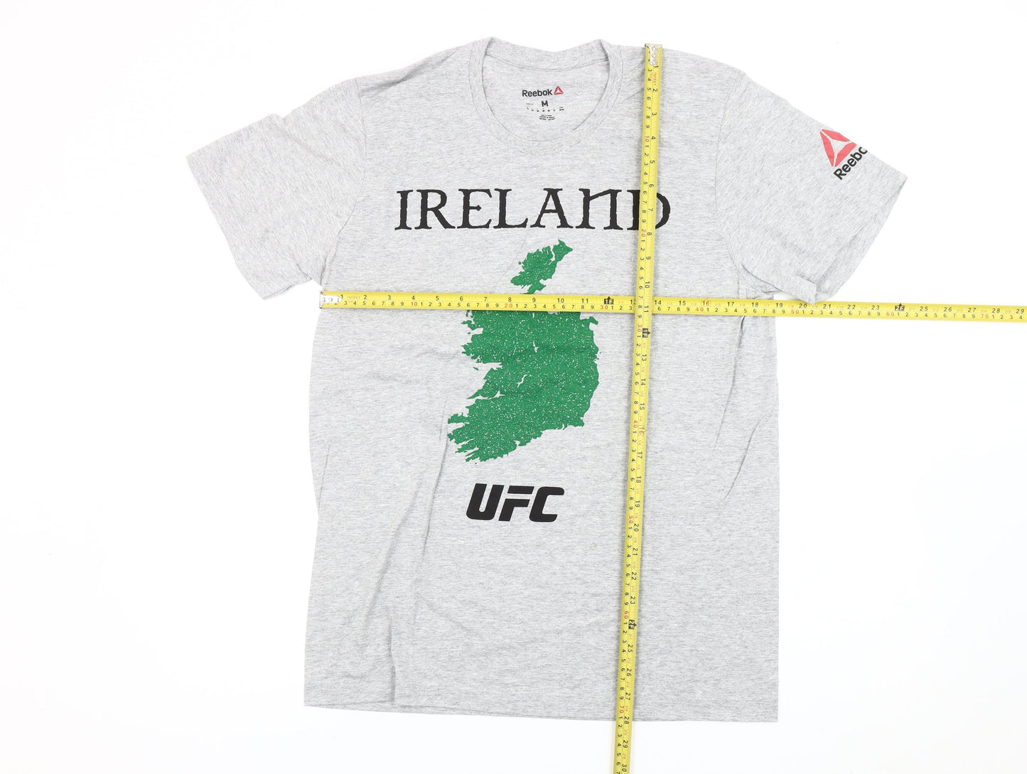 Reebok Men’s Grey UFC Ireland Graphic T-Shirt Size M Short Sleeve