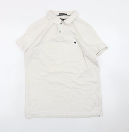 Weekend Offender Men’s Ivory Polo Shirt S Cotton Short Sleeve