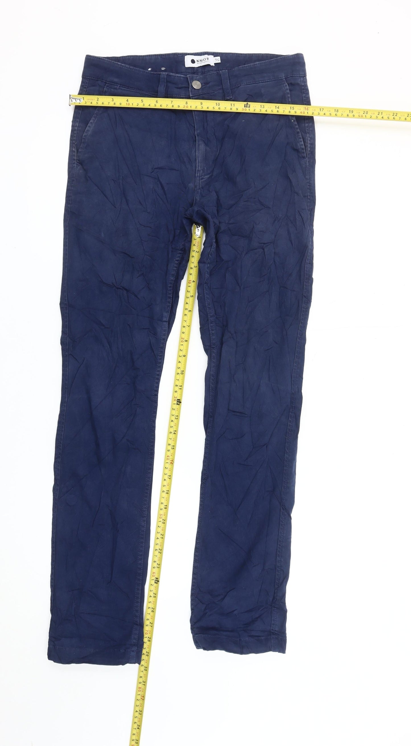 NN07 Men’s Blue Slim Fit Marco Chino Trousers Size 30W 32L Cotton