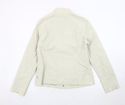 Maine New England Womens Beige Jacket Size 14 Full Zip Lightweight