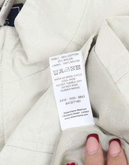 Maine New England Womens Beige Jacket Size 14 Full Zip Lightweight