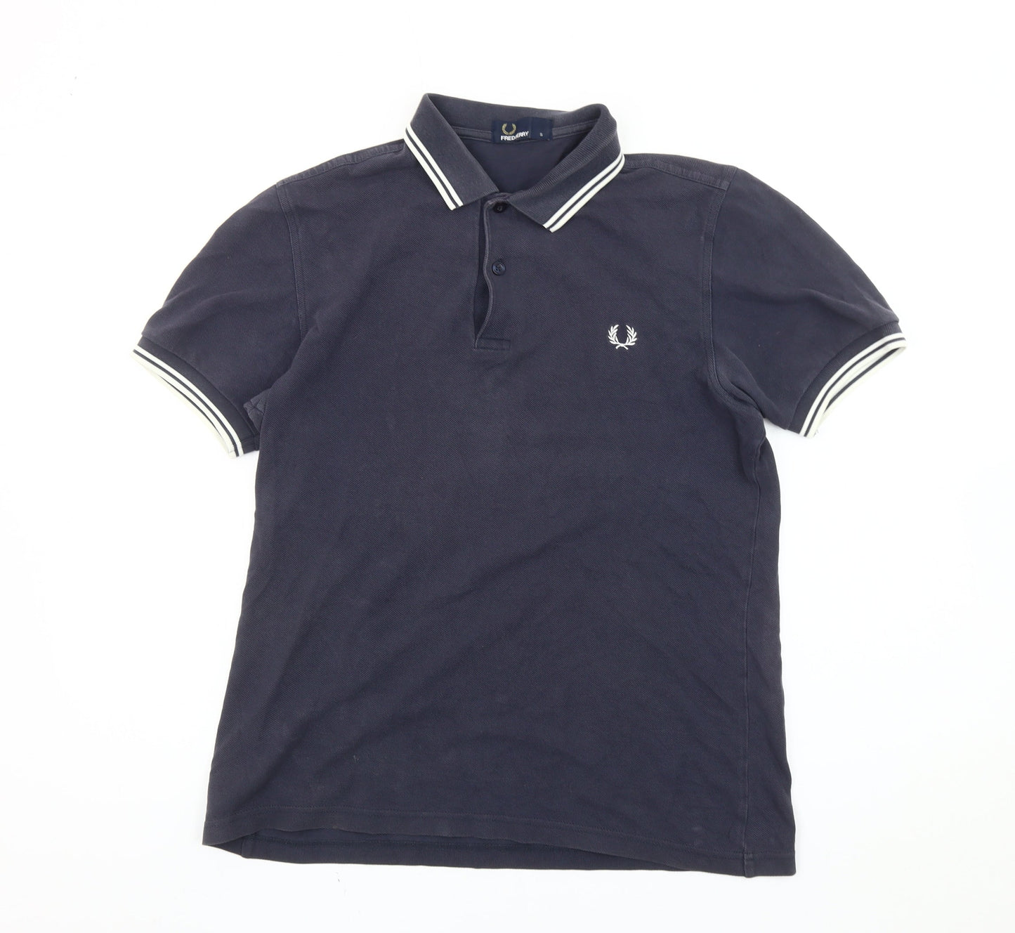 Fred Perry Men’s Blue Slim Fit Cotton Polo Shirt Size S