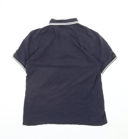 Fred Perry Men’s Blue Slim Fit Cotton Polo Shirt Size S