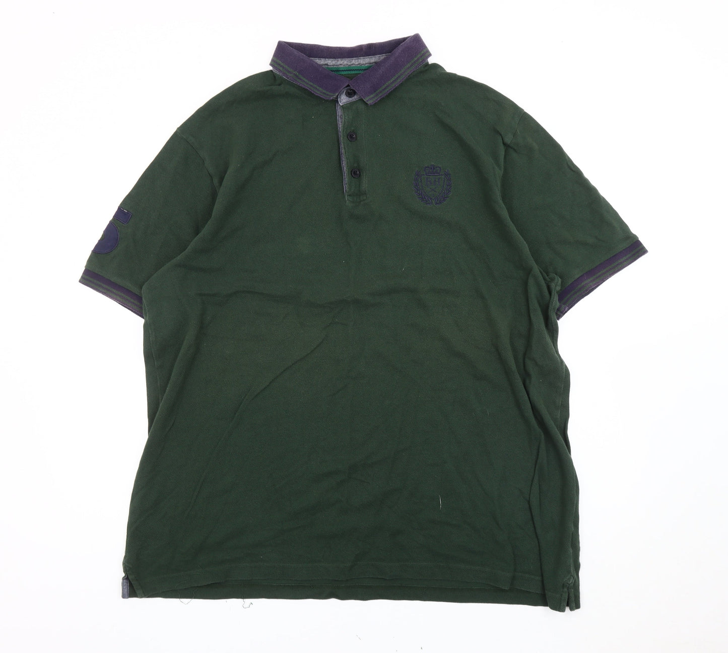 Blue Harbour Men’s Green XL Polo Shirt 100% Cotton Casual Top