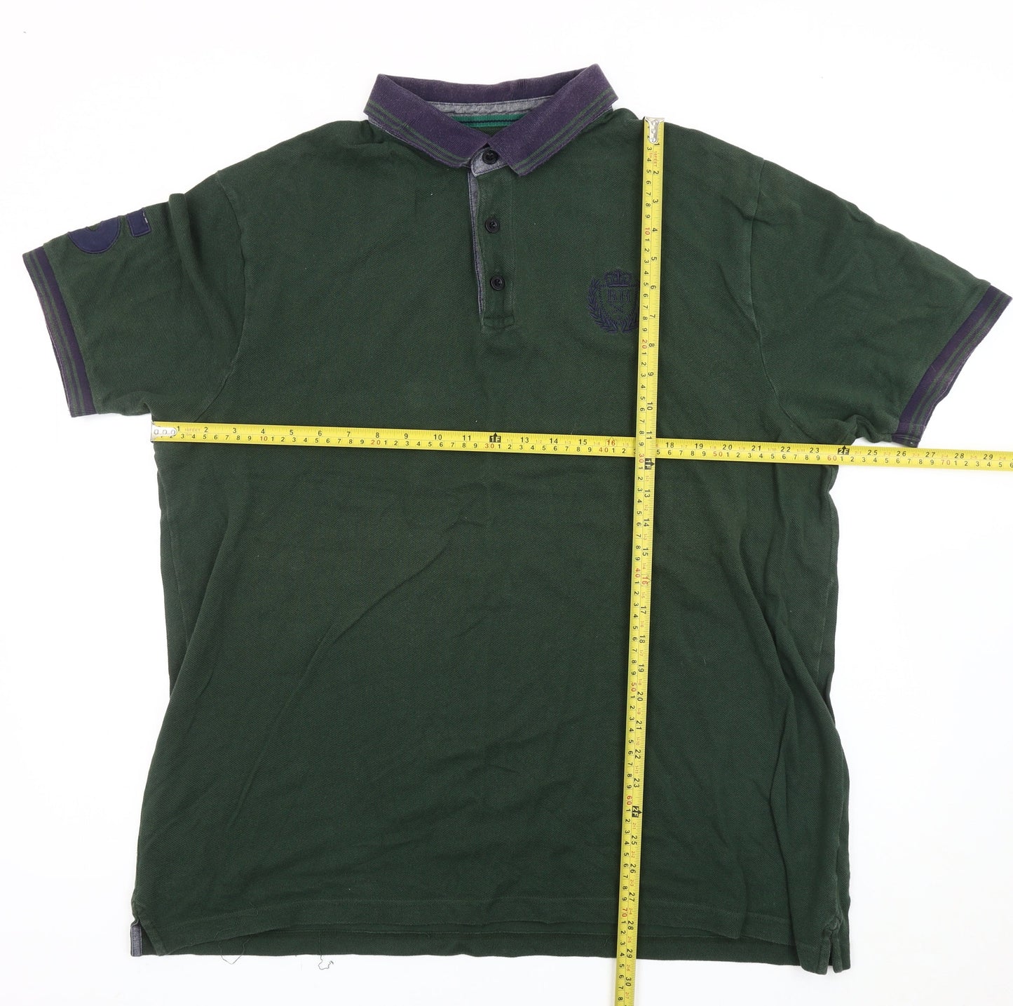 Blue Harbour Men’s Green XL Polo Shirt 100% Cotton Casual Top