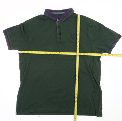 Blue Harbour Men’s Green XL Polo Shirt 100% Cotton Casual Top