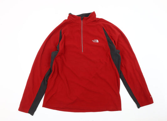 The North Face Men’s Red XL Fleece Pullover Sweatshirt Hiking Outdoor