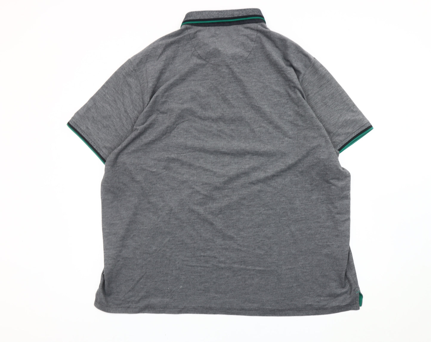 Euston Menswear Men’s Grey 2XL Cotton Blend Short Sleeve Polo Shirt